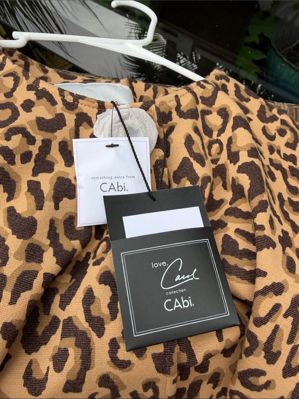 CAbi Leopard-Print Blazer in Tan and Brown